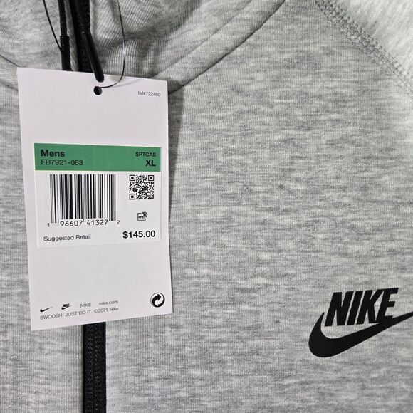 Nike Sportswear Tech Fleece Windrunner Jacket Mens XL Grey Full Zip FB7921-063 - Picture 2 of 6